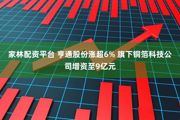 家林配资平台 亨通股份涨超6% 旗下铜箔科技公司增资至9亿元